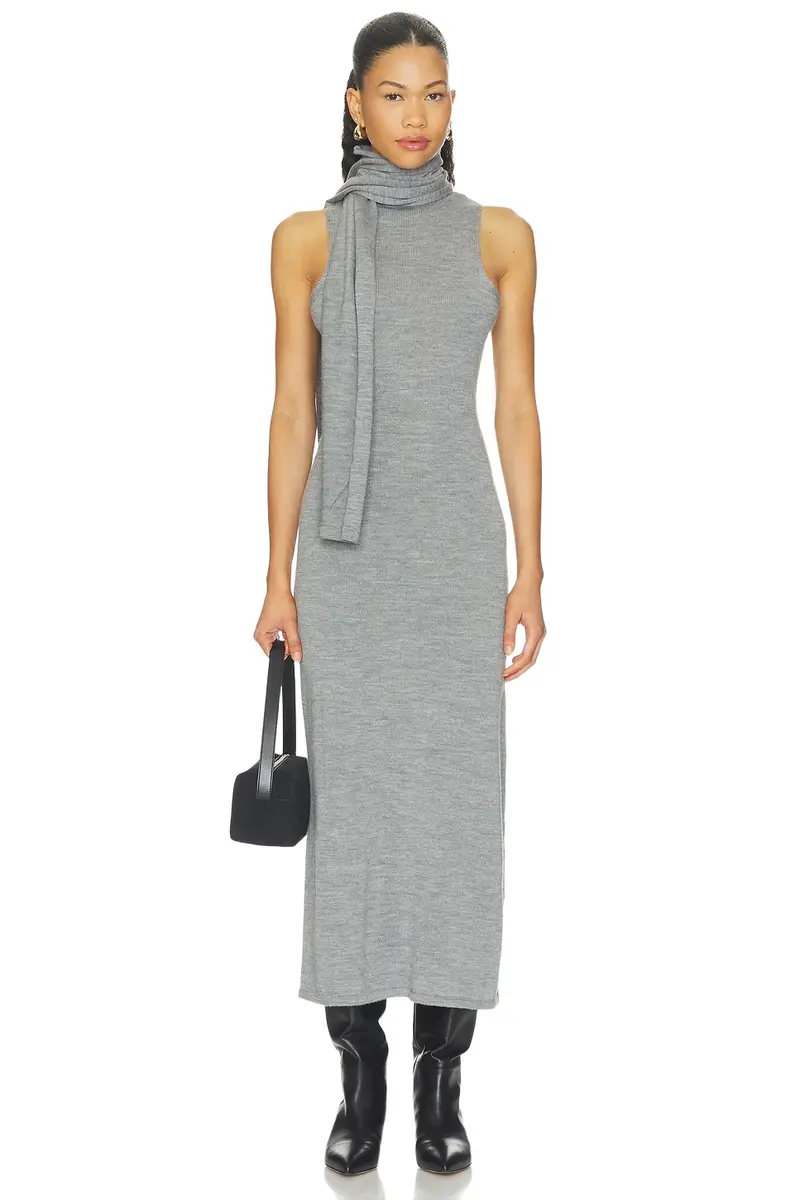Wool Funnel Scarf Dress Wool Funnel Scarf Dress