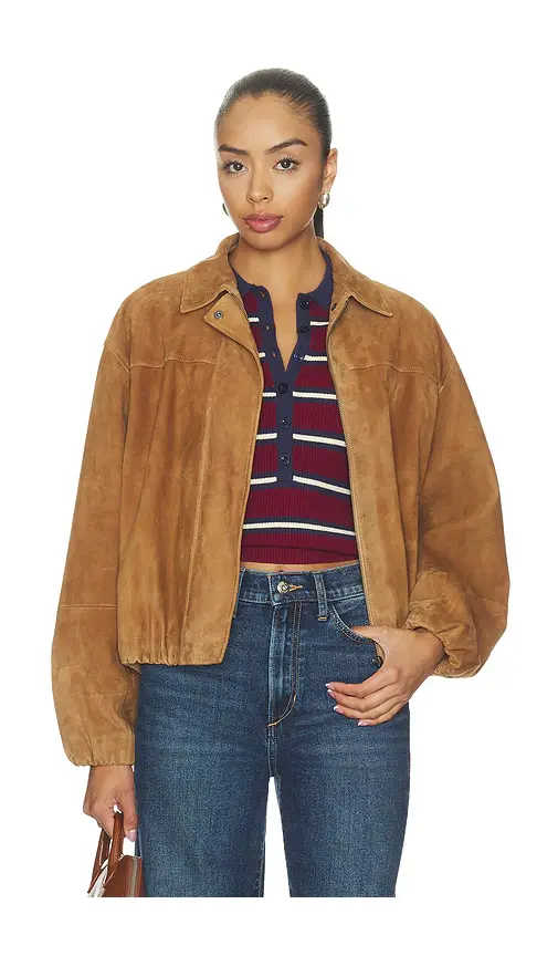 Joe's Jeans The Bella Suede Bomber Jacket | Thumbnail 2 Joe's Jeans The Bella Suede Bomber Jacket | Thumbnail 2