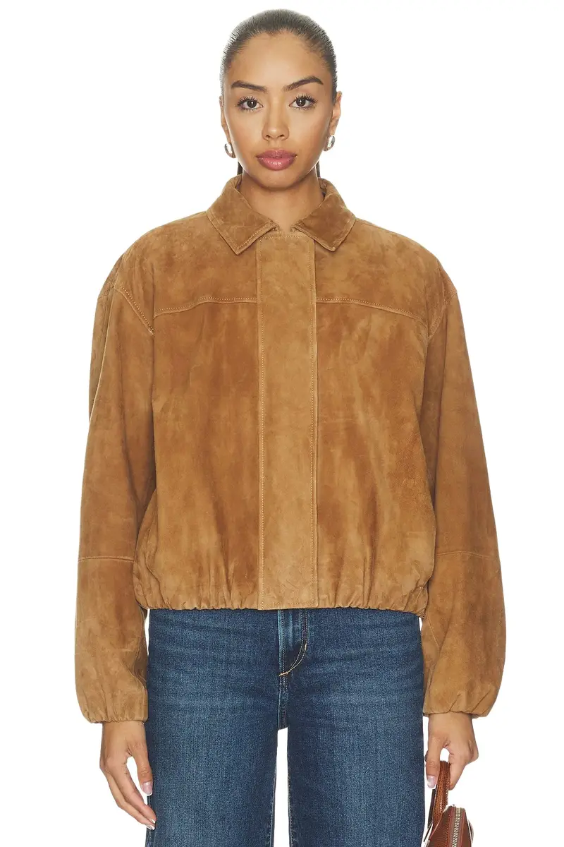 The Bella Suede Bomber Jacket
