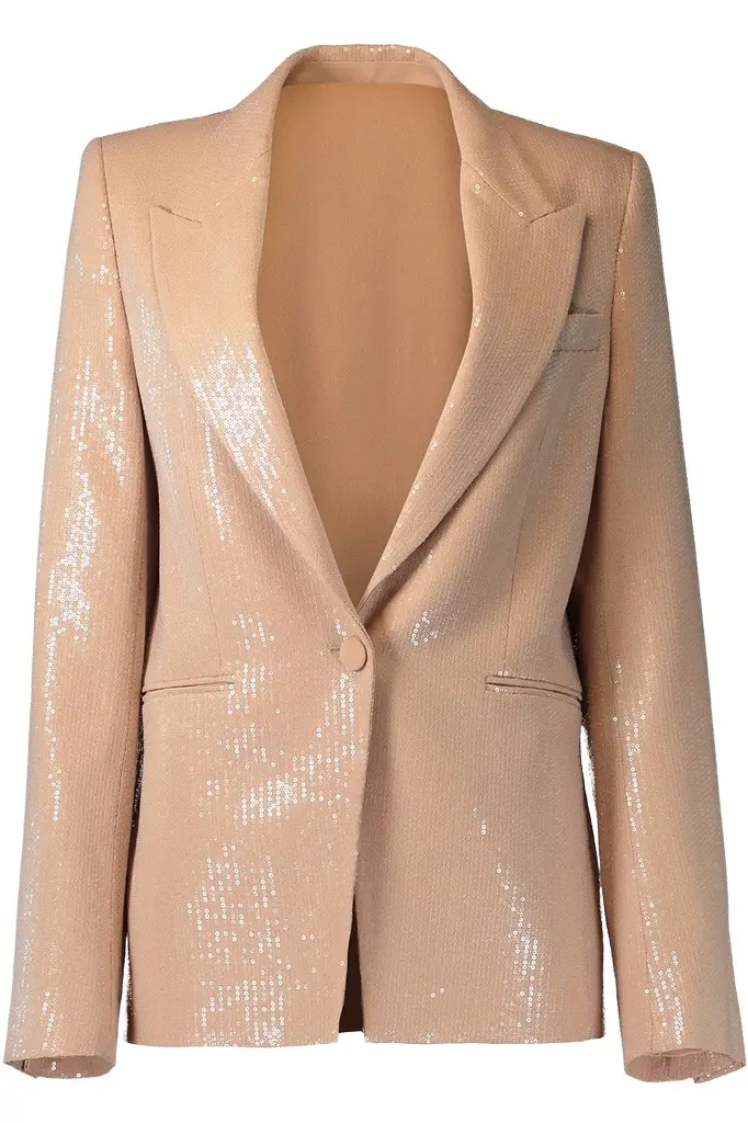 Michael Kors Collection Carly Sequin Peak Lapel Blazer