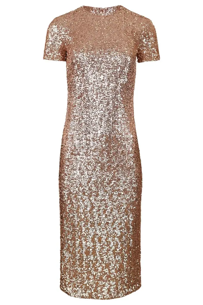 Michael Kors Collection Sequin Column Sheath Dress
