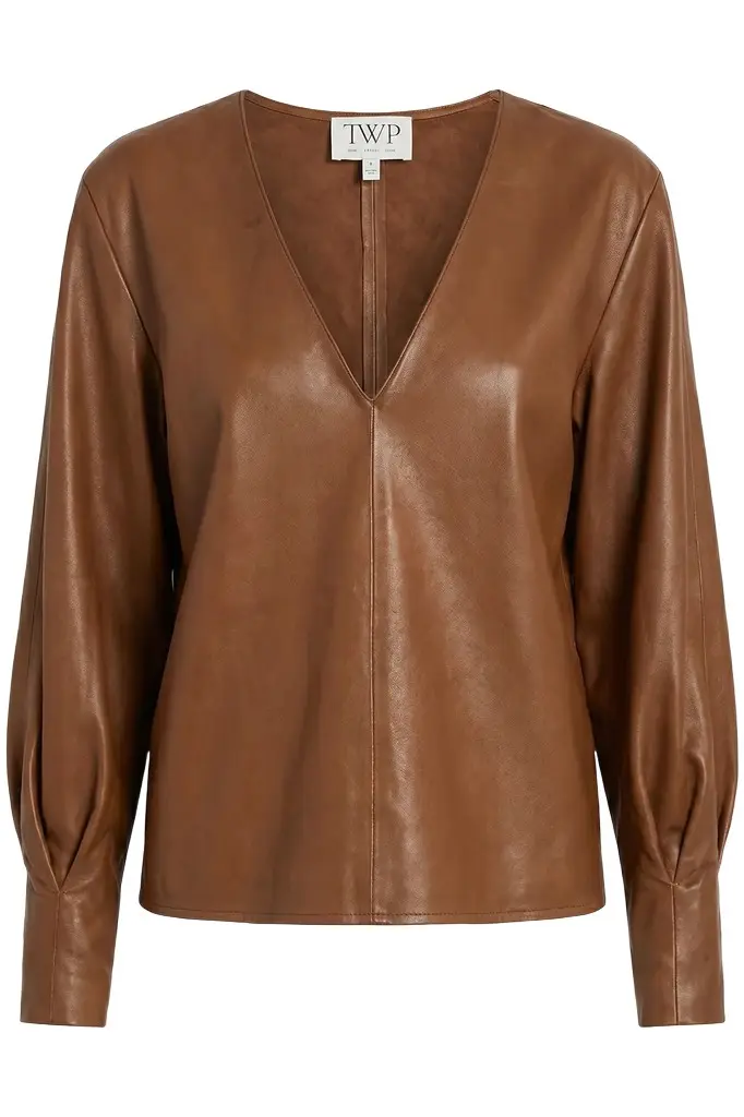 Long Zip Sleeve V Neck Top Long Zip Sleeve V Neck Top