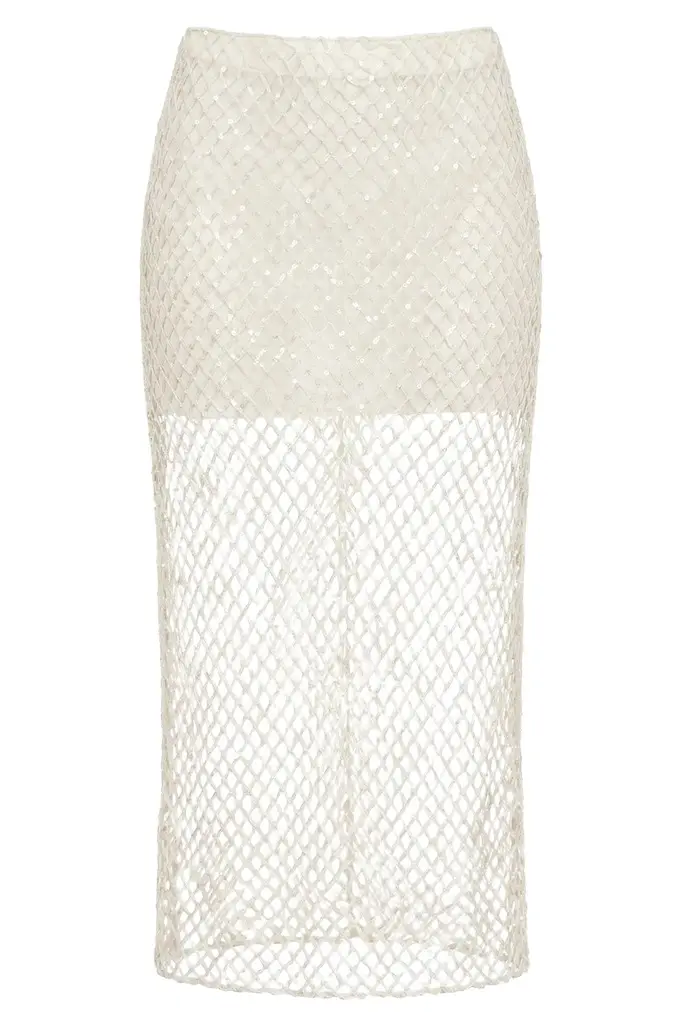 TWP Sylkie Midi Skirt - Ivory