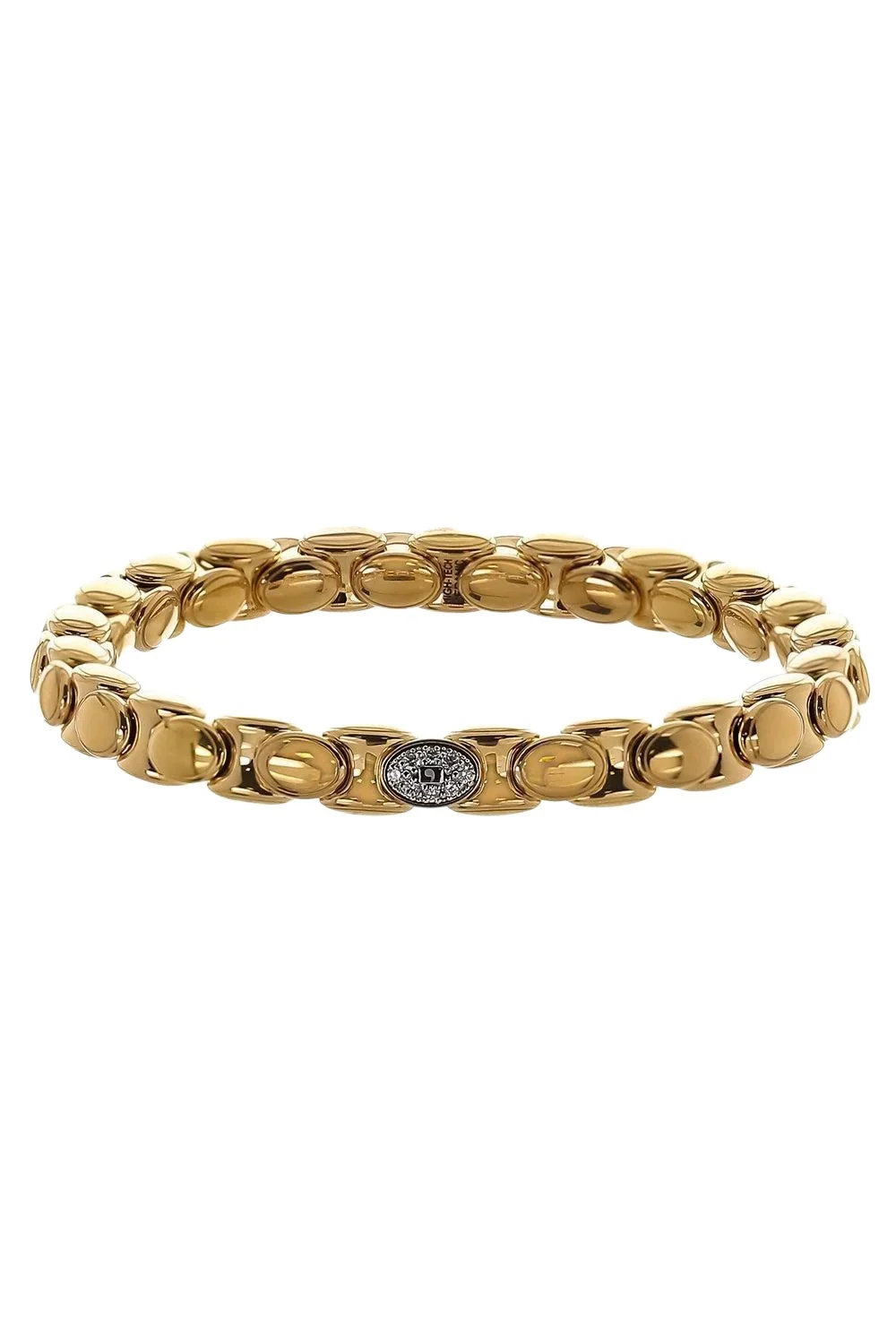 ROBERTO DEMEGLIO One Diamond Station Plated Anaconda Stretch Bracelet