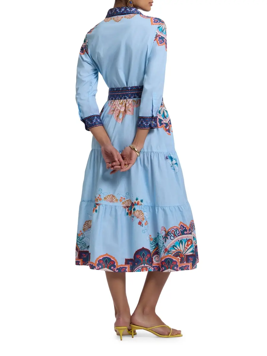 Robert Graham Women's Pia Pia Paisley Tie-Waist Midi Shirtdress | Thumbnail 4 Robert Graham Women's Pia Pia Paisley Tie-Waist Midi Shirtdress | Thumbnail 4