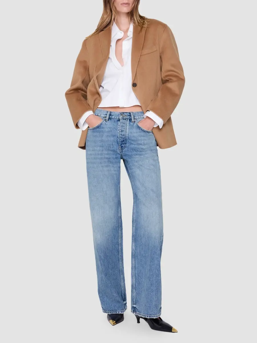 Anine Bing Women's Scott Cotton Poplin Crop Shirt | Thumbnail 2 Anine Bing Women's Scott Cotton Poplin Crop Shirt | Thumbnail 2