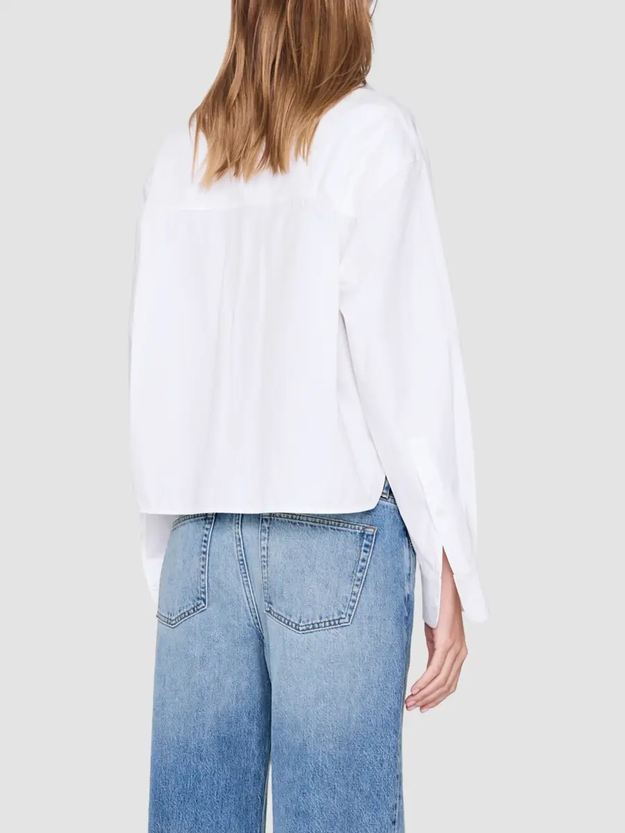 Anine Bing Women's Scott Cotton Poplin Crop Shirt | Thumbnail 3 Anine Bing Women's Scott Cotton Poplin Crop Shirt | Thumbnail 3