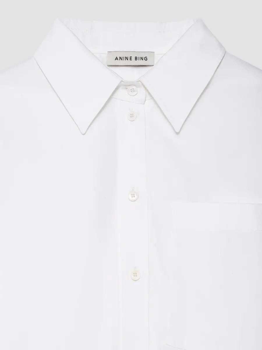 Anine Bing Women's Scott Cotton Poplin Crop Shirt | Thumbnail 5 Anine Bing Women's Scott Cotton Poplin Crop Shirt | Thumbnail 5