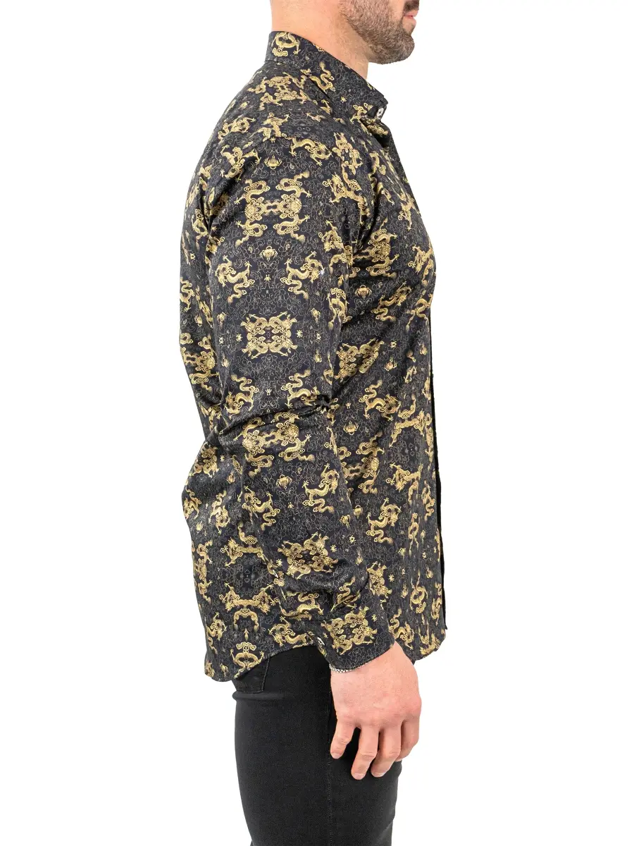 Maceoo Men's Fibonacci Dragon Shirt | Thumbnail 6