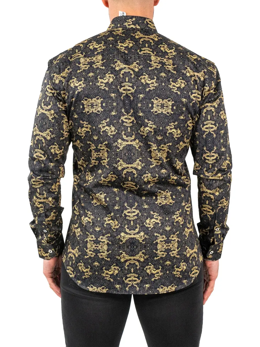 Maceoo Men's Fibonacci Dragon Shirt | Thumbnail 7