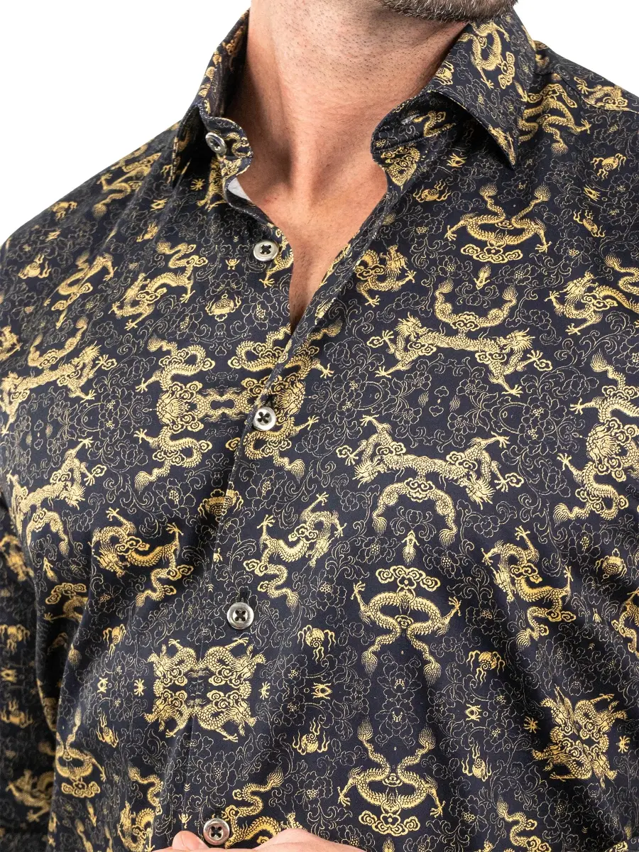 Maceoo Men's Fibonacci Dragon Shirt | Thumbnail 10