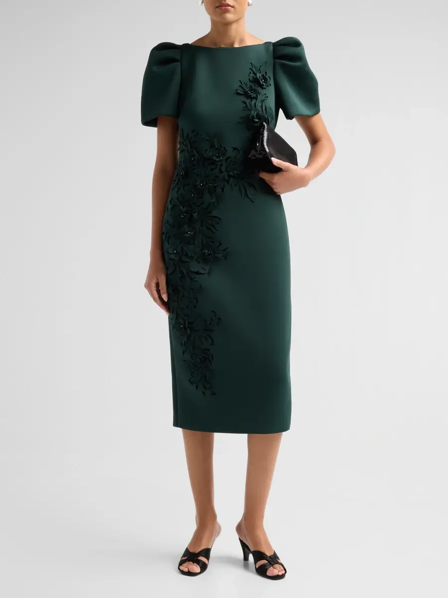 BADGLEY MISCHKA Women's Floral Laser-Cut Embroidery Cocktail Dress | Thumbnail 2 BADGLEY MISCHKA Women's Floral Laser-Cut Embroidery Cocktail Dress | Thumbnail 2