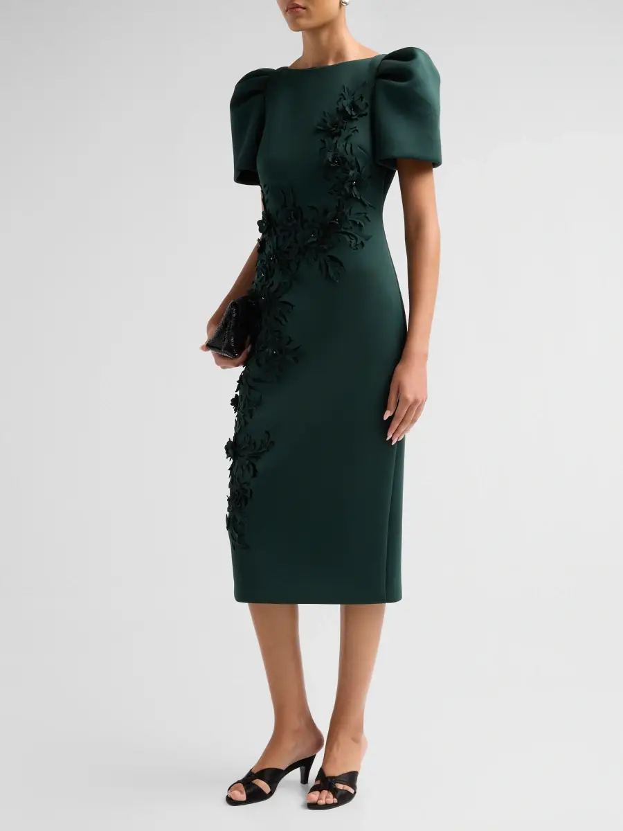 BADGLEY MISCHKA Women's Floral Laser-Cut Embroidery Cocktail Dress | Thumbnail 4 BADGLEY MISCHKA Women's Floral Laser-Cut Embroidery Cocktail Dress | Thumbnail 4