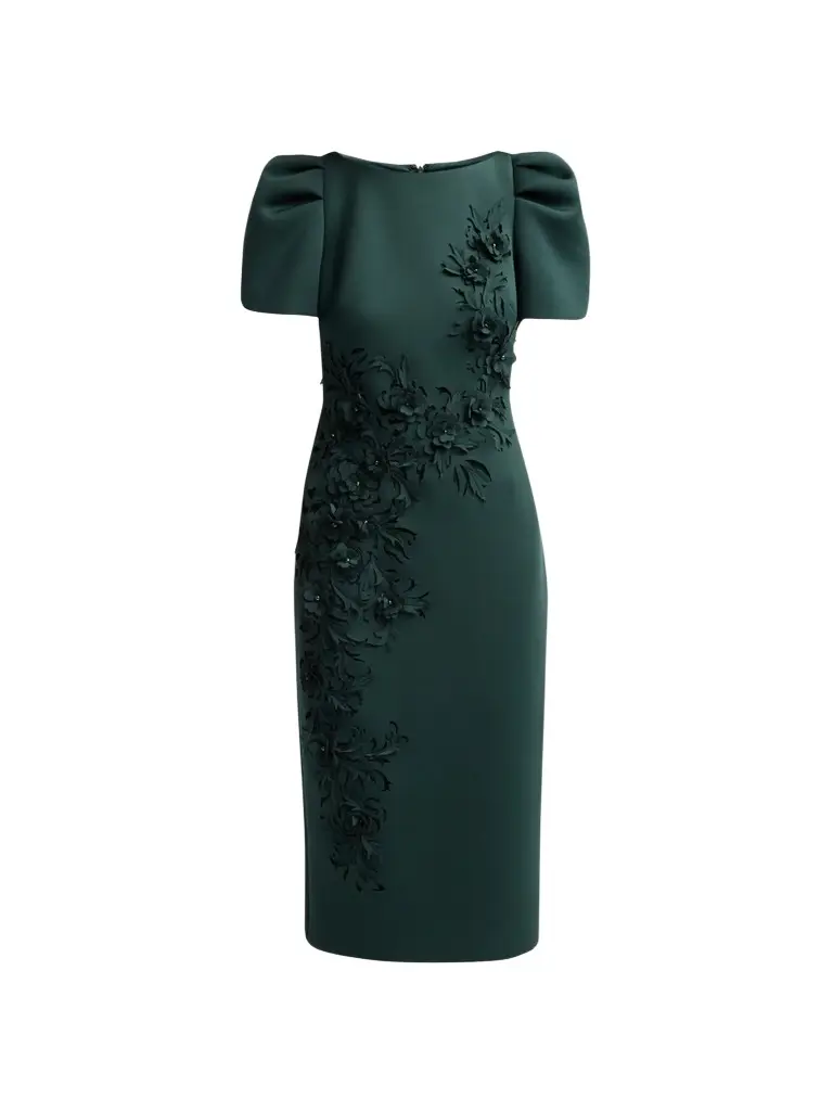 Women's Floral Laser-Cut Embroidery Cocktail Dress Women's Floral Laser-Cut Embroidery Cocktail Dress