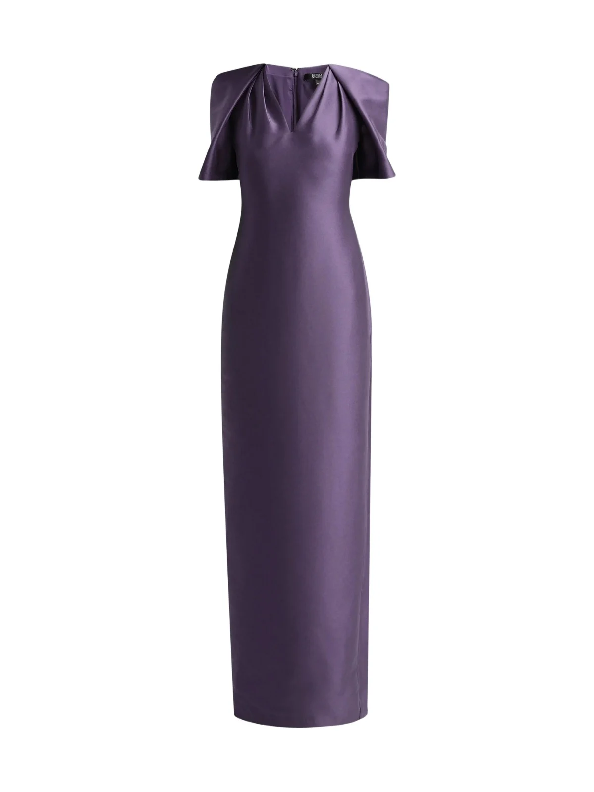 BADGLEY MISCHKA Women's Cape-Sleeve Mikado Column Gown