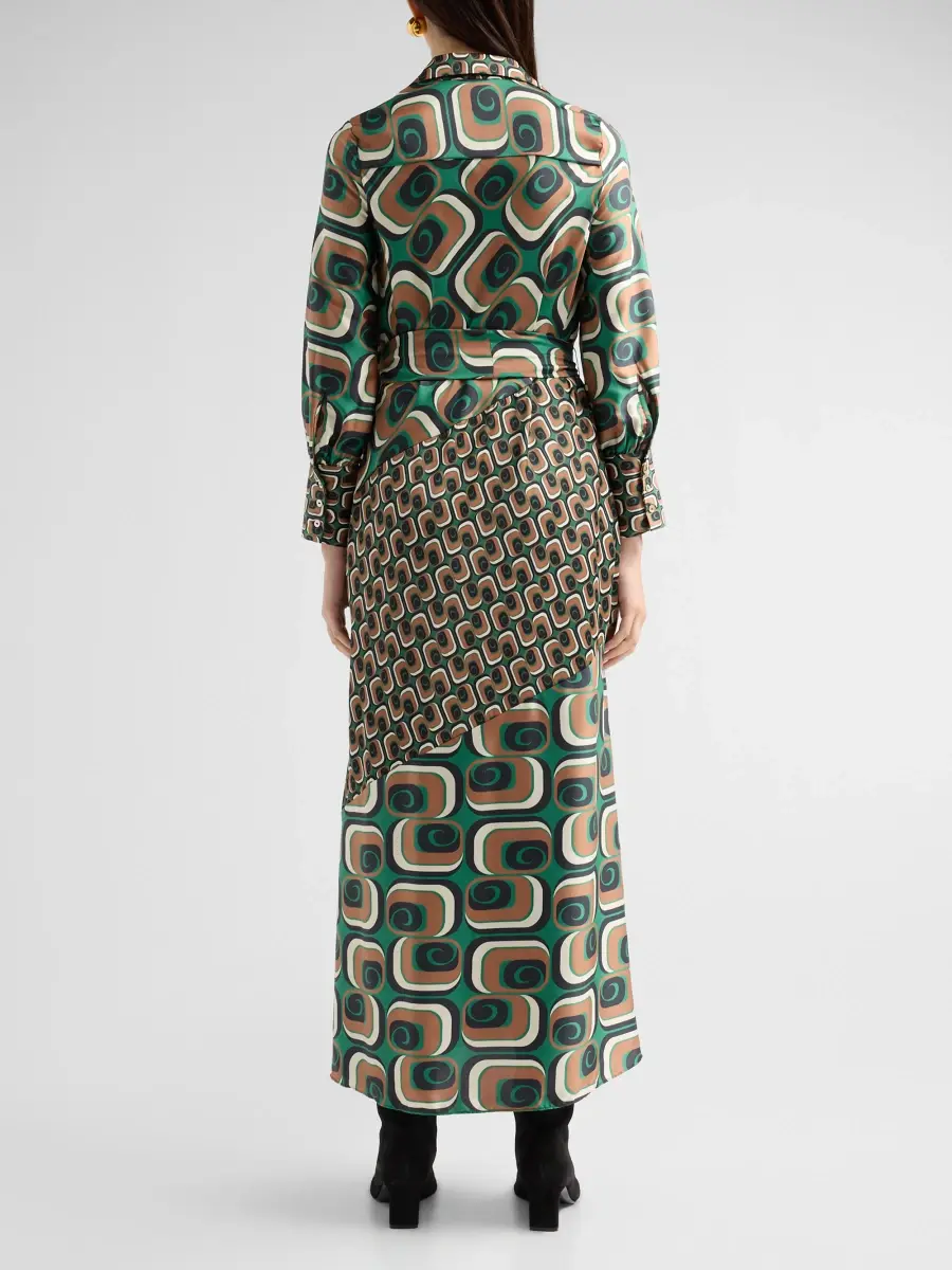 Misa Los Angeles Women's Stevie Printed Tie-Waist A-Line Midi Dress | Thumbnail 3 Misa Los Angeles Women's Stevie Printed Tie-Waist A-Line Midi Dress | Thumbnail 3