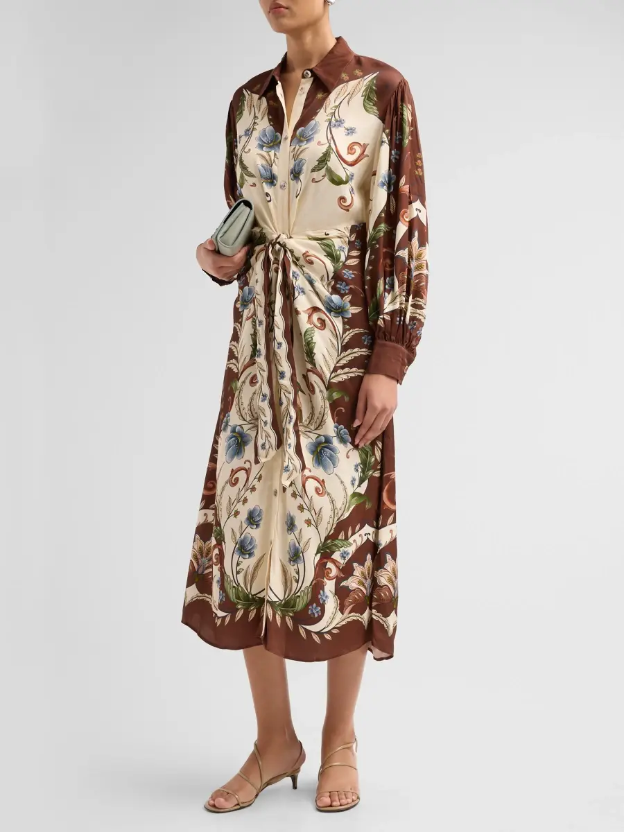 Farm Rio Women's Millena Midi Shirtdress | Thumbnail 4 Farm Rio Women's Millena Midi Shirtdress | Thumbnail 4