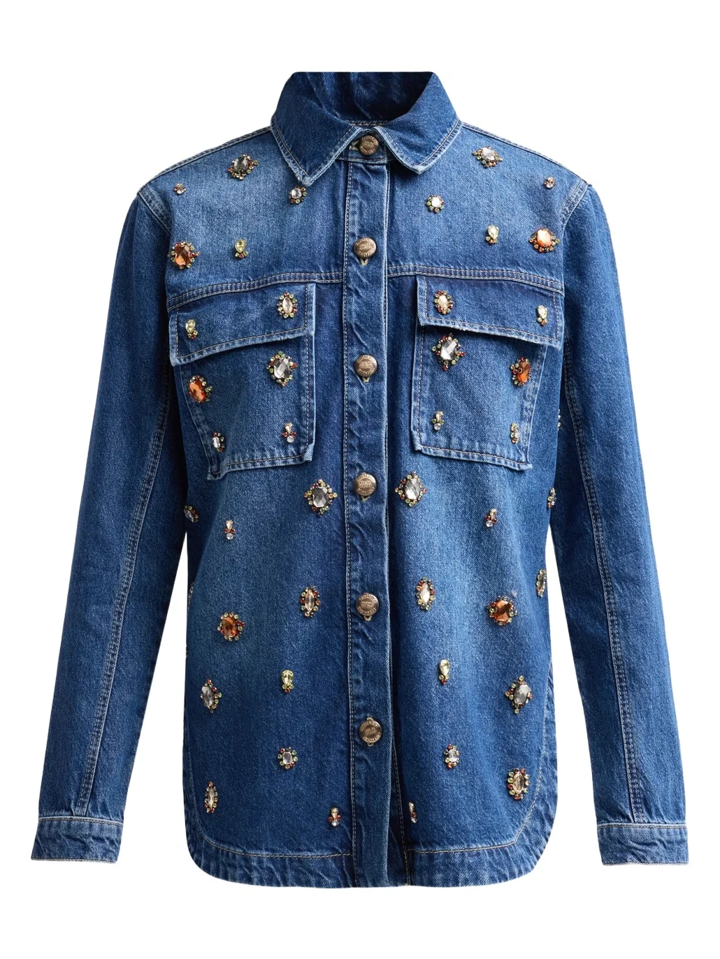 Women's Embellished Denim Shirt Women's Embellished Denim Shirt