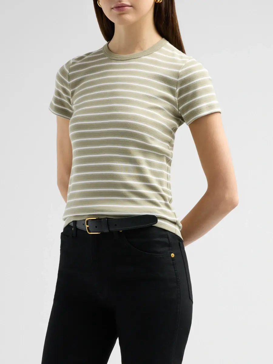 Vince Women's Striped Cotton-Blend T-Shirt | Thumbnail 4 Vince Women's Striped Cotton-Blend T-Shirt | Thumbnail 4