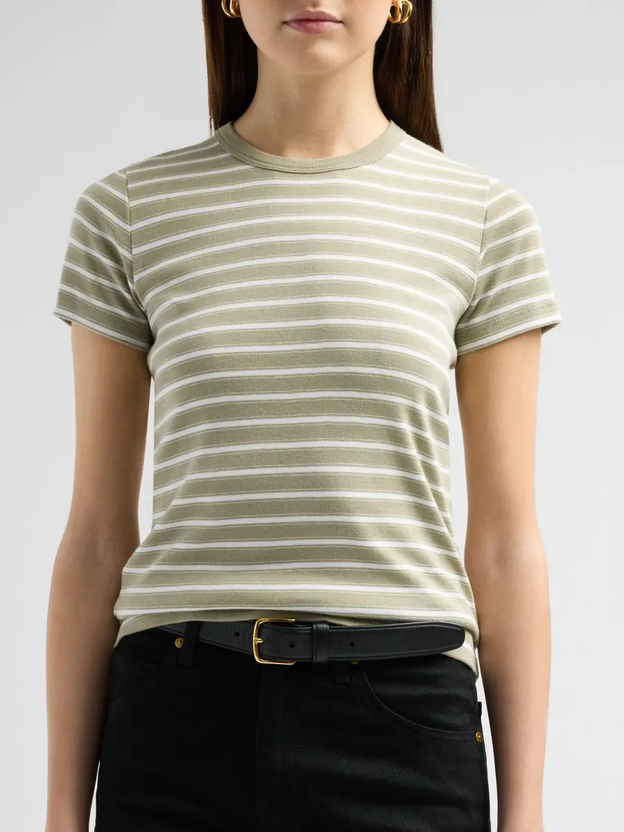 Vince Women's Striped Cotton-Blend T-Shirt | Thumbnail 5 Vince Women's Striped Cotton-Blend T-Shirt | Thumbnail 5
