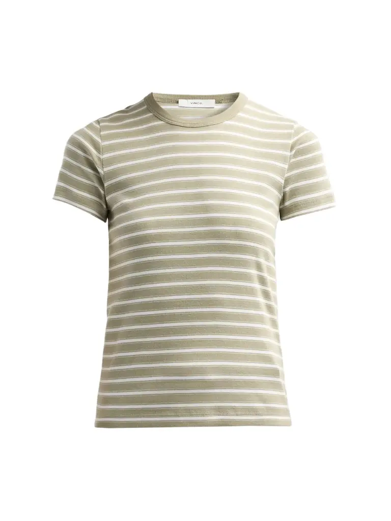 Vince Women's Striped Cotton-Blend T-Shirt