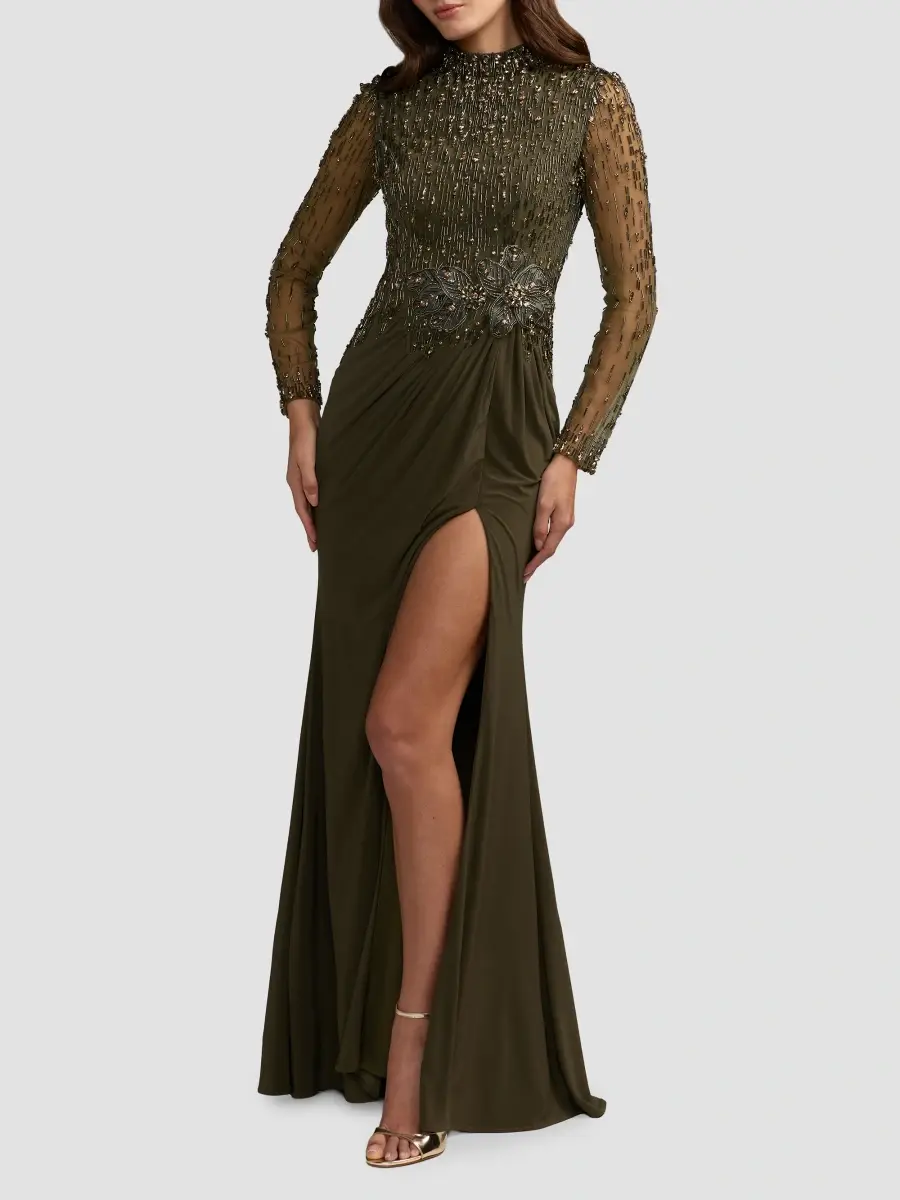Mac Duggal Women's Embellished Jersey Column Gown | Thumbnail 2