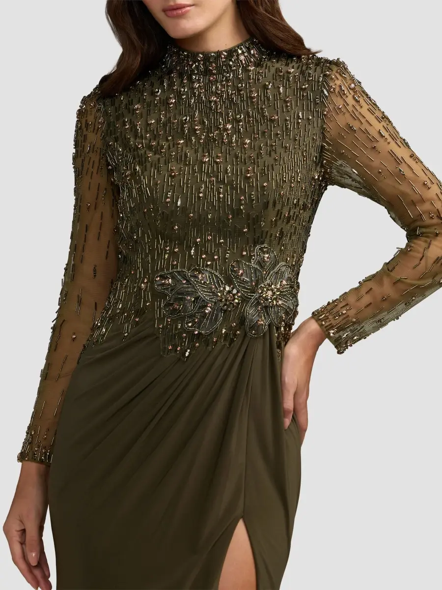 Mac Duggal Women's Embellished Jersey Column Gown | Thumbnail 4