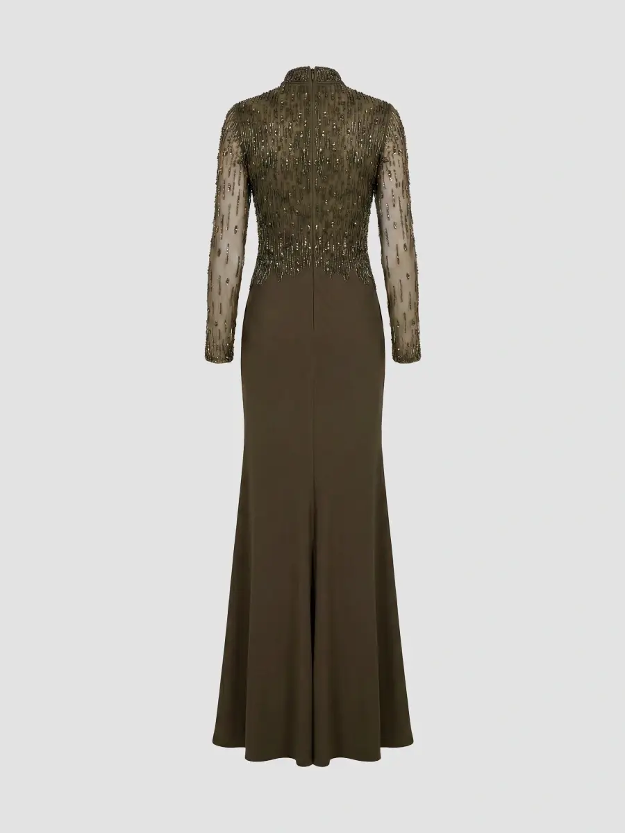 Mac Duggal Women's Embellished Jersey Column Gown | Thumbnail 6