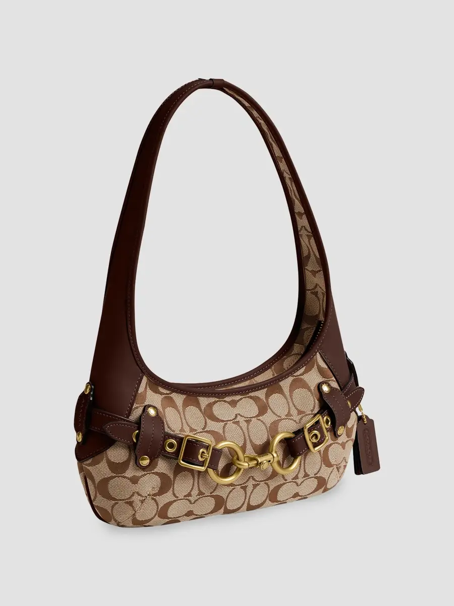 Coach Women's Ergo Belted Monogram Canvas Shoulder Bag 26 | Thumbnail 3 Coach Women's Ergo Belted Monogram Canvas Shoulder Bag 26 | Thumbnail 3