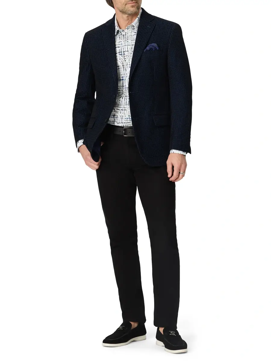Robert Graham Men's Somerton Houndstooth Velvet Sport Coat | Thumbnail 2 Robert Graham Men's Somerton Houndstooth Velvet Sport Coat | Thumbnail 2