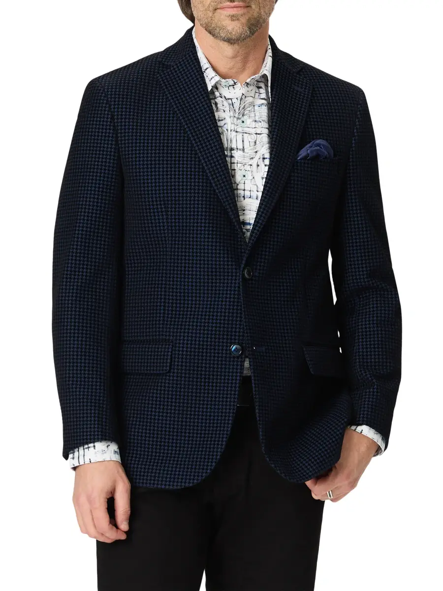 Robert Graham Men's Somerton Houndstooth Velvet Sport Coat
