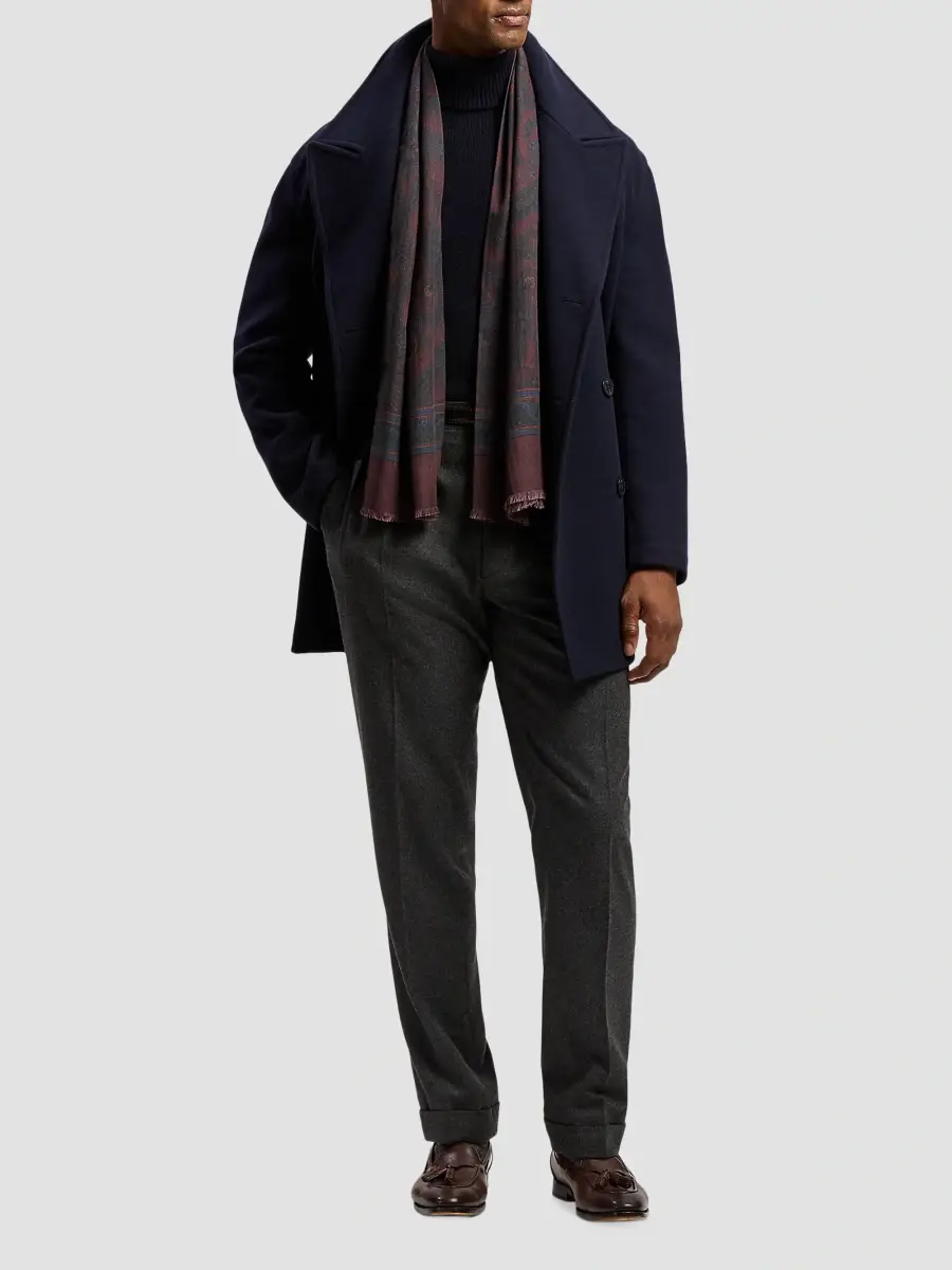 Ralph Lauren Purple Label Men's Paisley Cashmere-Silk Scarf | Thumbnail 2 Ralph Lauren Purple Label Men's Paisley Cashmere-Silk Scarf | Thumbnail 2
