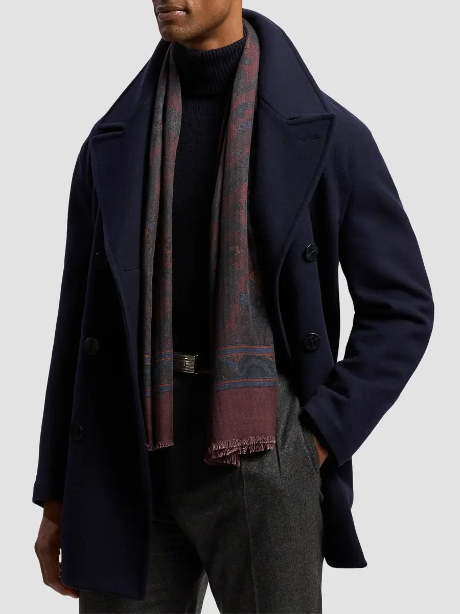 Ralph Lauren Purple Label Men's Paisley Cashmere-Silk Scarf | Thumbnail 3 Ralph Lauren Purple Label Men's Paisley Cashmere-Silk Scarf | Thumbnail 3