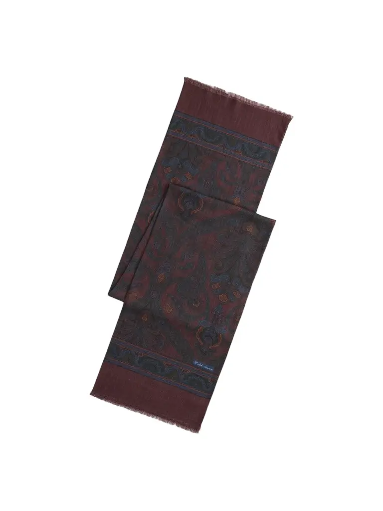 Men's Paisley Cashmere-Silk Scarf