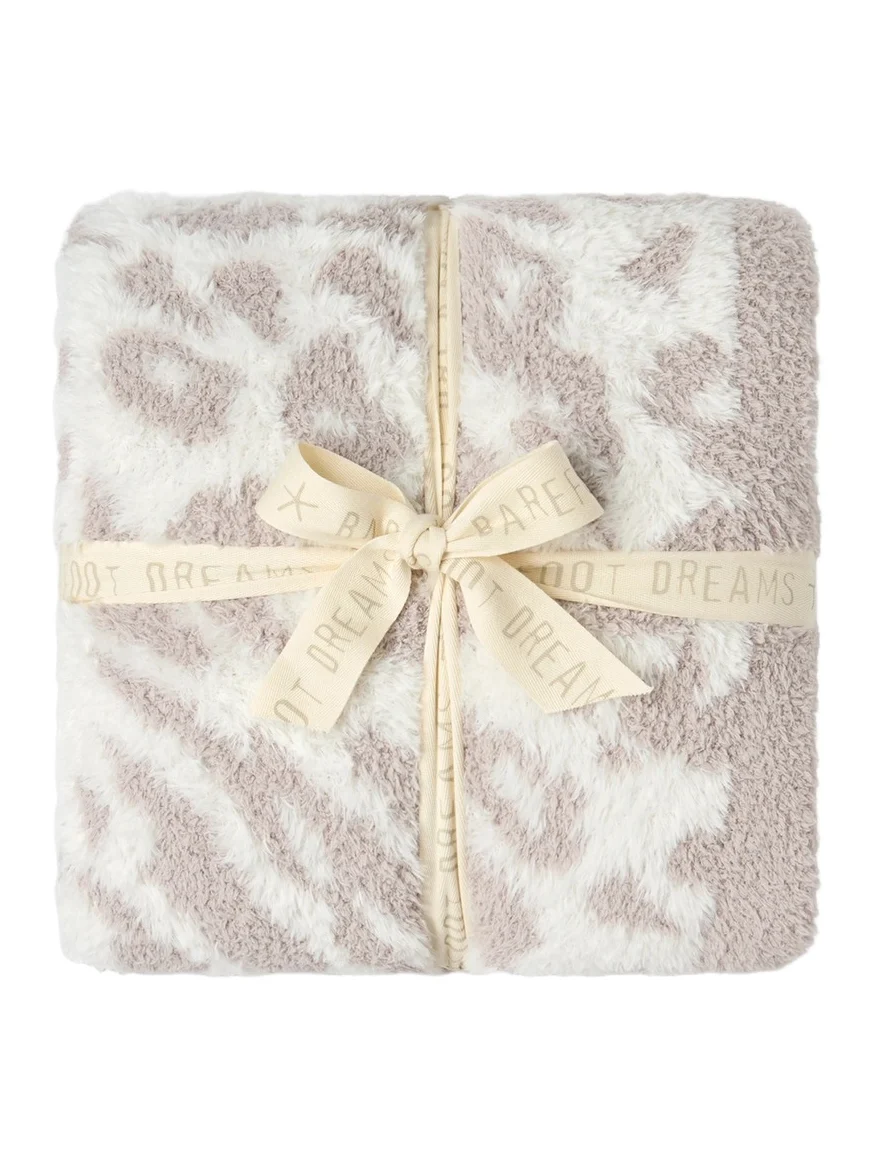 Barefoot Dreams CozyChic Lush Knit Leopard-Print Throw
