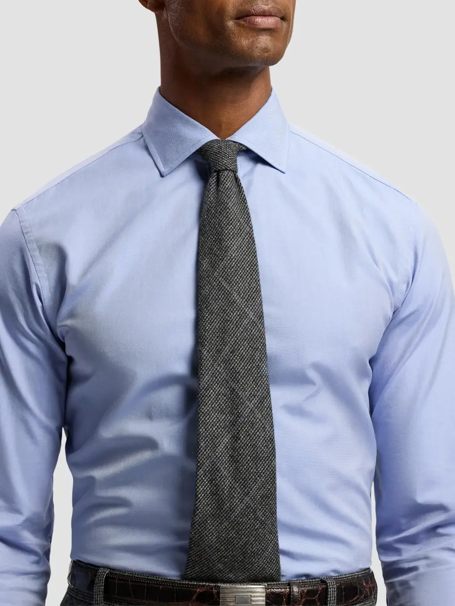 Ralph Lauren Purple Label Men's Mini-Tick Wool-Cashmere Tie | Thumbnail 2 Ralph Lauren Purple Label Men's Mini-Tick Wool-Cashmere Tie | Thumbnail 2