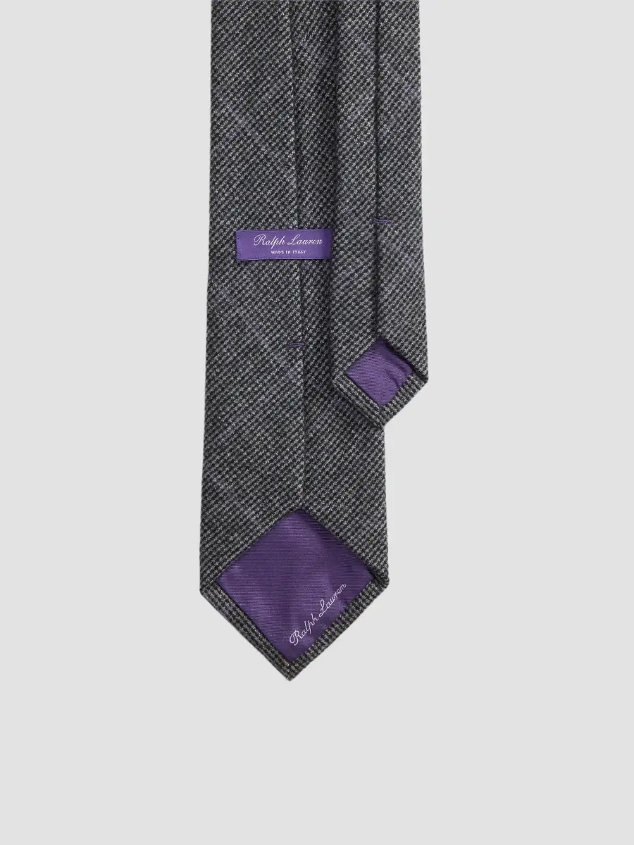 Ralph Lauren Purple Label Men's Mini-Tick Wool-Cashmere Tie | Thumbnail 4 Ralph Lauren Purple Label Men's Mini-Tick Wool-Cashmere Tie | Thumbnail 4