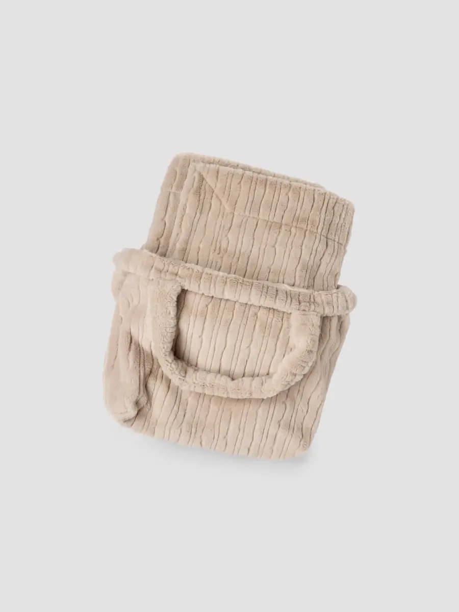 Barefoot Dreams 2-Piece Faux Fur Blanket & Bag Set - Sandstone | Thumbnail 2 Barefoot Dreams 2-Piece Faux Fur Blanket & Bag Set - Sandstone | Thumbnail 2
