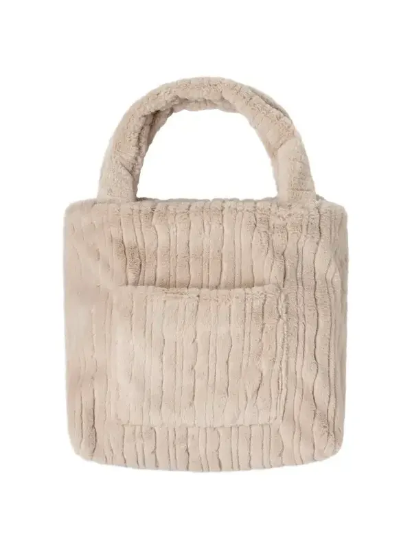 Barefoot Dreams 2-Piece Faux Fur Blanket & Bag Set - Sandstone