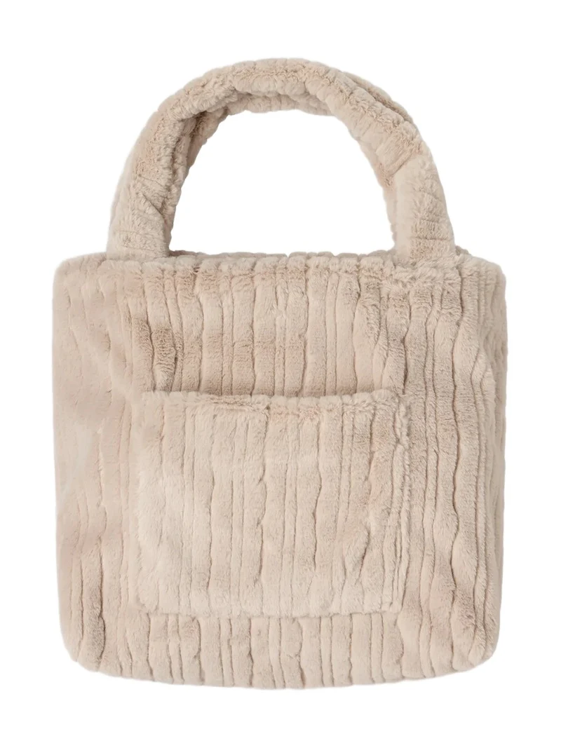 Barefoot Dreams 2-Piece Faux Fur Blanket & Bag Set - Sandstone