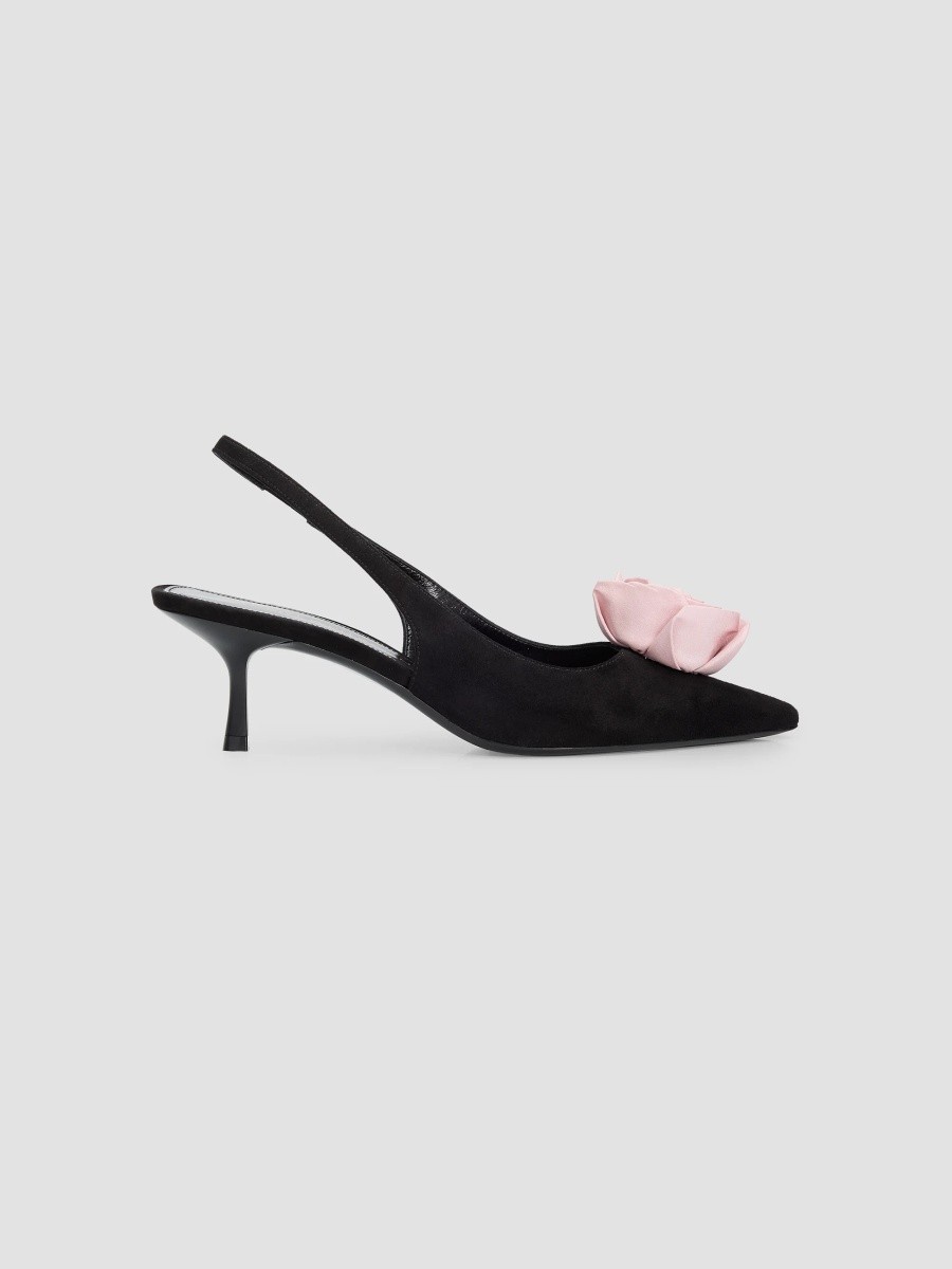 Stuart Weitzman Women's Paloma Rose 50MM Suede Slingback Pumps