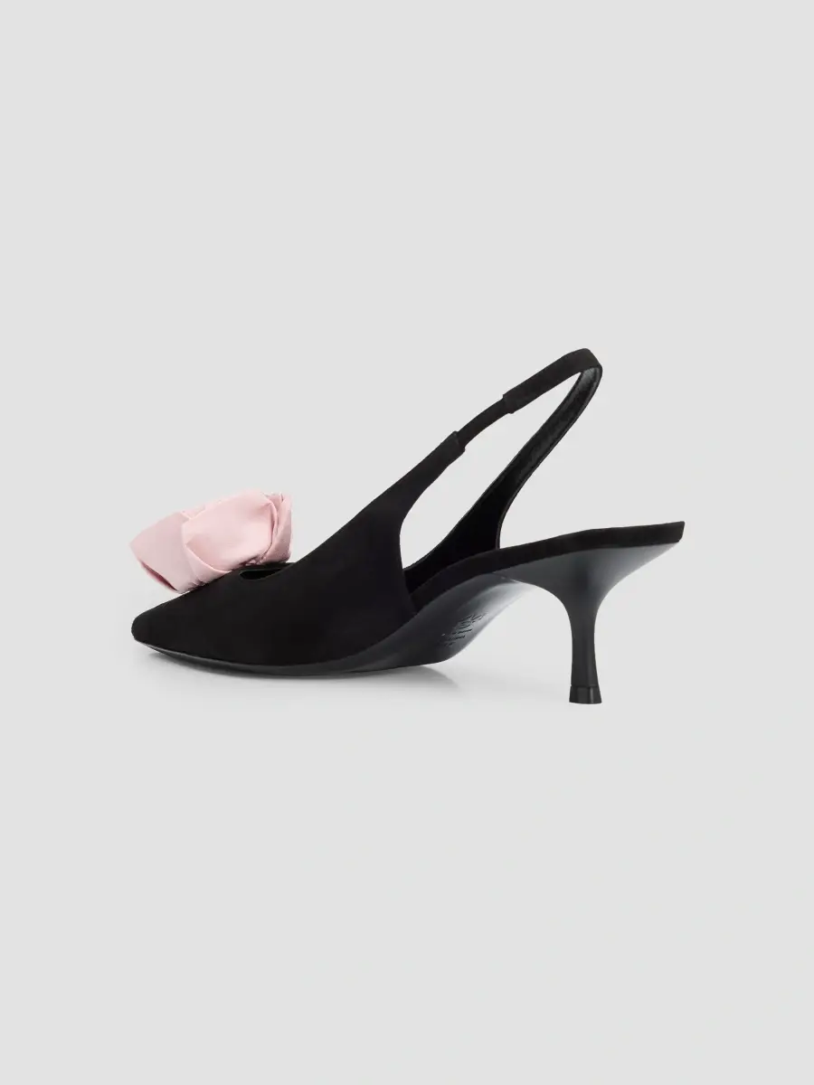 Stuart Weitzman Women's Paloma Rose 50MM Suede Slingback Pumps | Thumbnail 4
