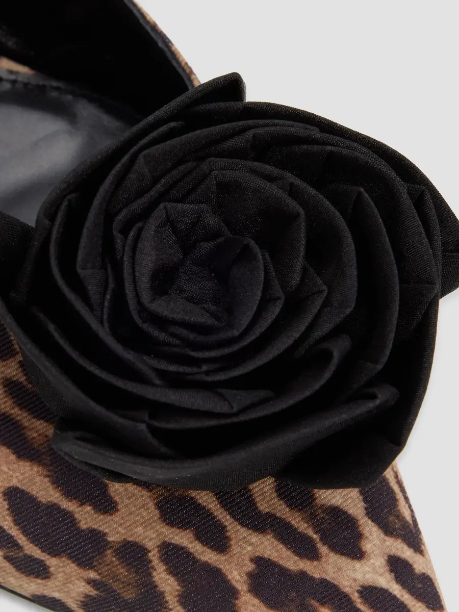 Stuart Weitzman Women's Palom 50MM Leopard-Print Calf Hair Slingback Pumps | Thumbnail 5