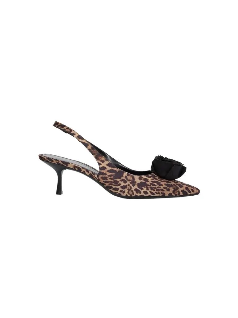 Stuart Weitzman Women's Palom 50MM Leopard-Print Calf Hair Slingback Pumps