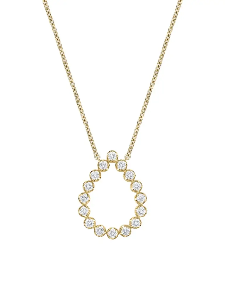 Women's Essentials 18K Yellow Gold & 0.44-0.51 TCW Diamond Teardrop Pendant Necklace Women's Essentials 18K Yellow Gold & 0.44-0.51 TCW Diamond Teardrop Pendant Necklace