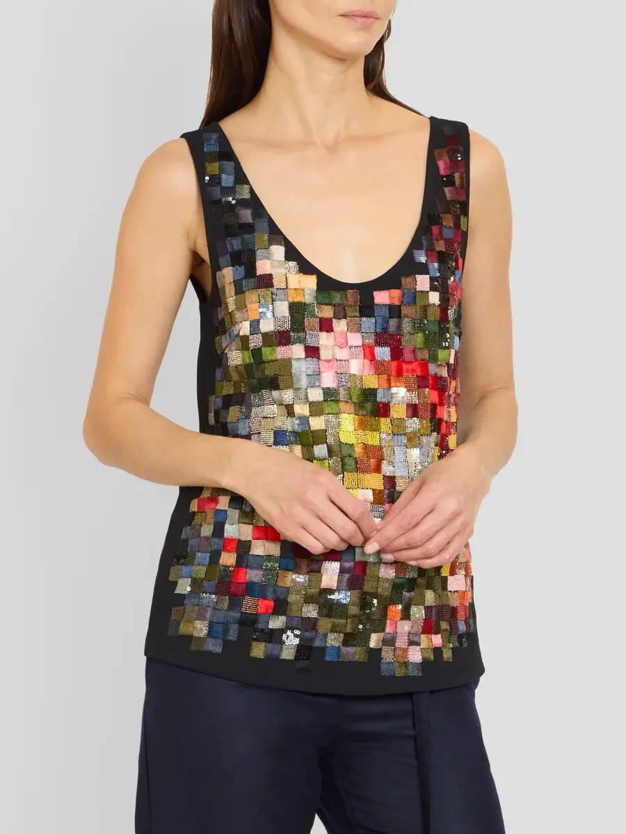 Dries Van Noten Women's Croppy Embellished Cashmere Top | Thumbnail 4 Dries Van Noten Women's Croppy Embellished Cashmere Top | Thumbnail 4