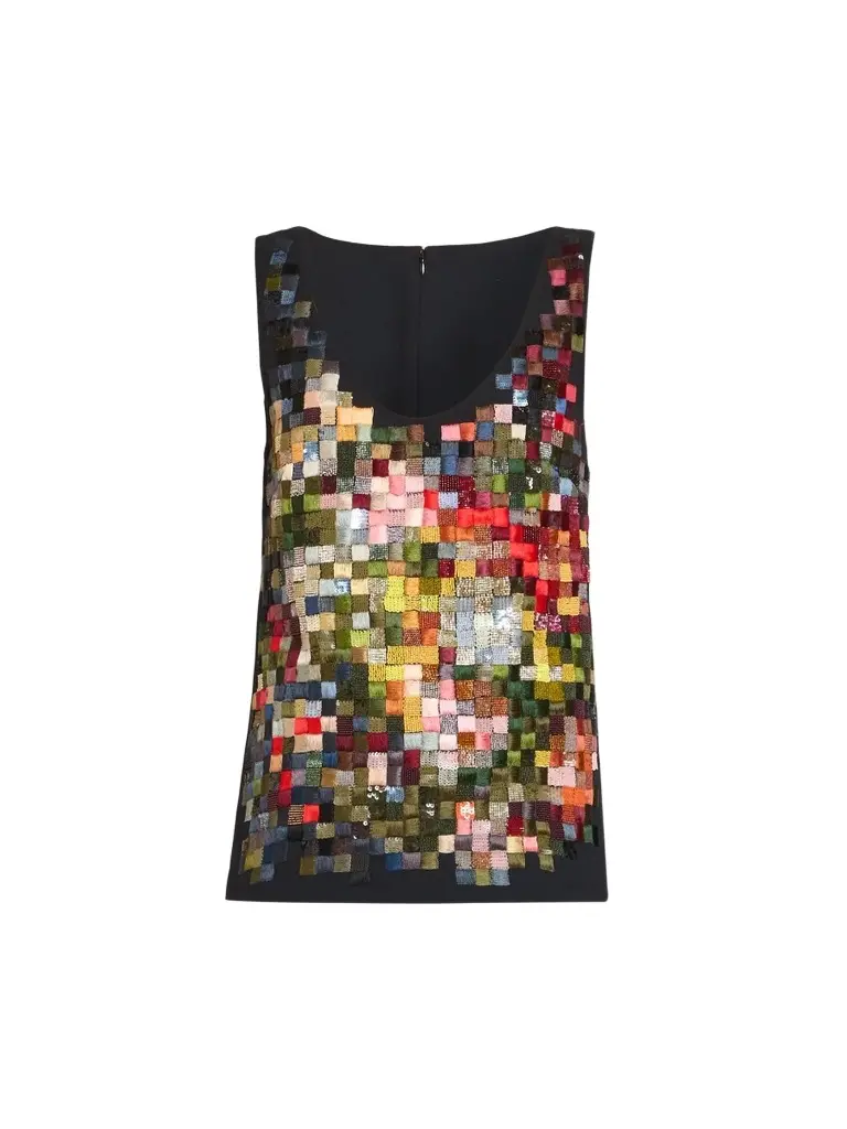 Women's Croppy Embellished Cashmere Top Women's Croppy Embellished Cashmere Top