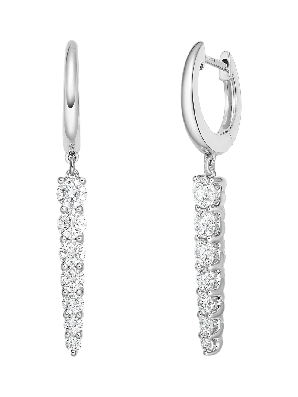 Mémoire Women's Identity 18K White Gold & 0.94-1.05 TCW Diamond Linear Drop Earrings