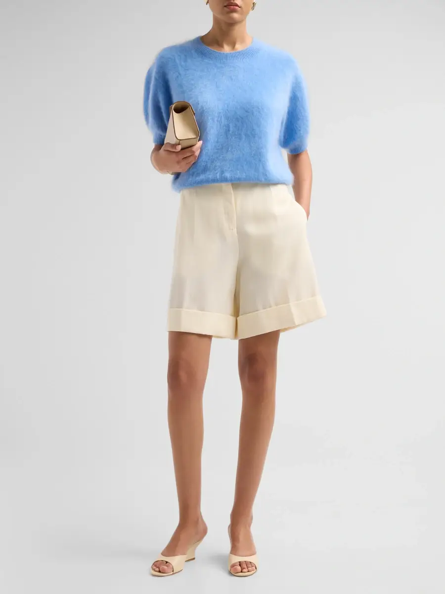 Lisa Yang Women's Juniper Cashmere Crop Sweater | Thumbnail 2 Lisa Yang Women's Juniper Cashmere Crop Sweater | Thumbnail 2