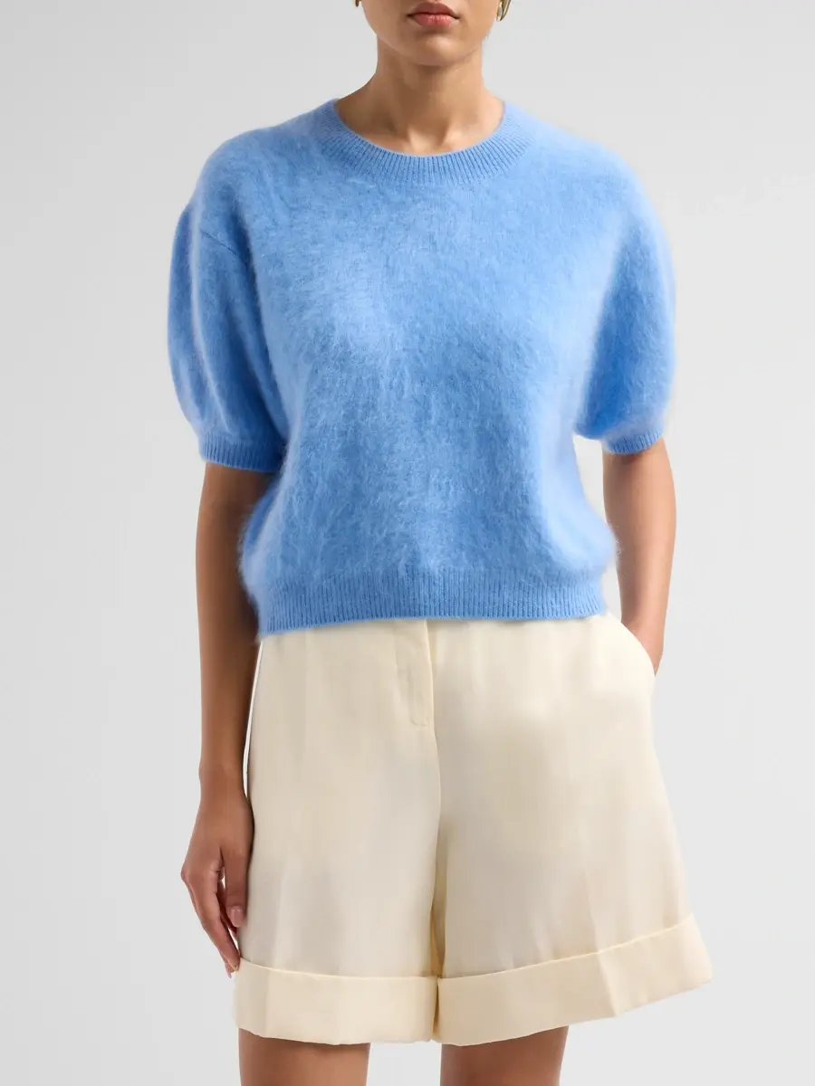 Lisa Yang Women's Juniper Cashmere Crop Sweater | Thumbnail 4 Lisa Yang Women's Juniper Cashmere Crop Sweater | Thumbnail 4